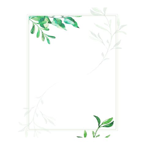 Mq Green Leaf Frame Frames Border Borders