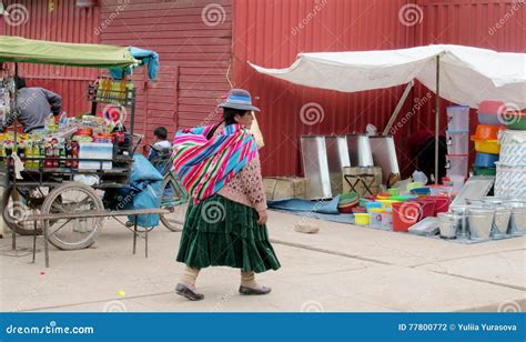 Traditional Quechua Woman At The Market Editorial Photography Image