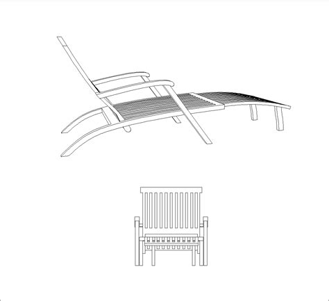 Chaise Longue De Terrasse Dwg Cad Télécharger Gratuit