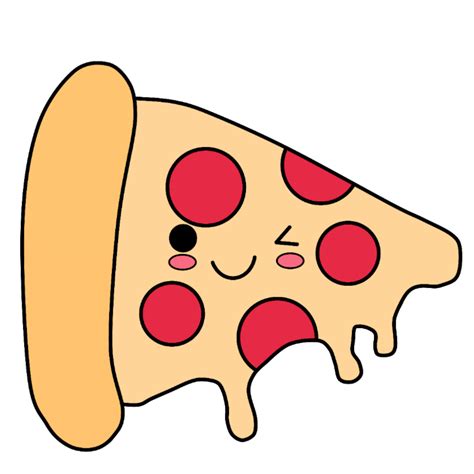 Pizza Kawaii Emoji Cute Sticker Sticker By Meeori