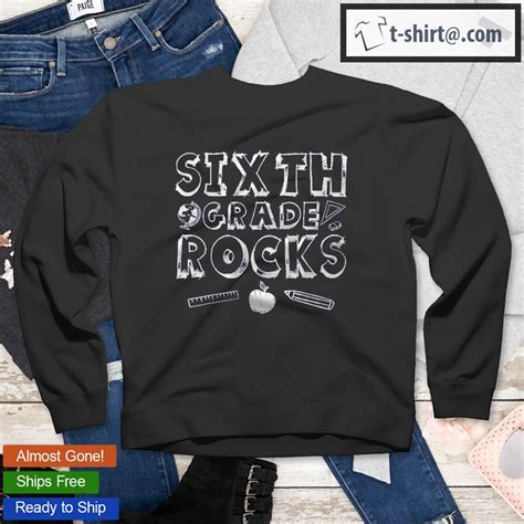 School 6th Grade T Back To School Sixth Grade Rocks Shirt
