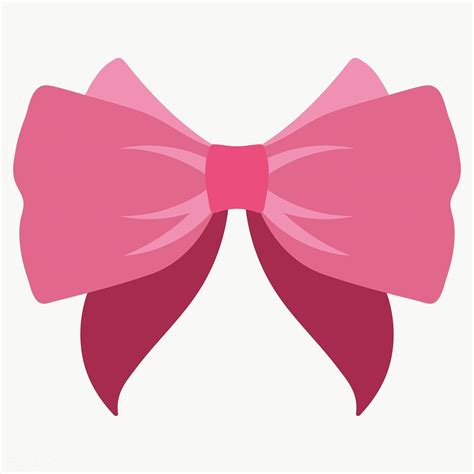 Vector Illustrationdecorative Pink Ribbon Bow Realistic Stock