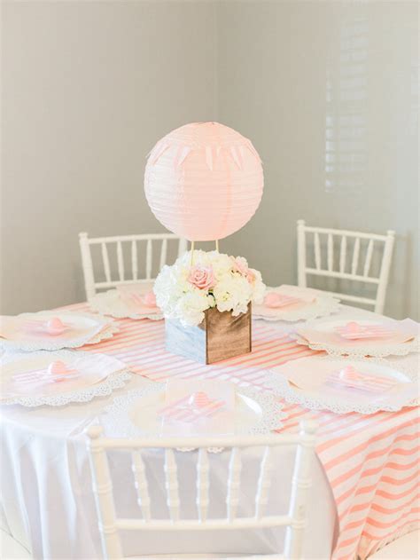 Kara S Party Ideas Shabby Chic Hot Air Balloon Baby Shower Kara S