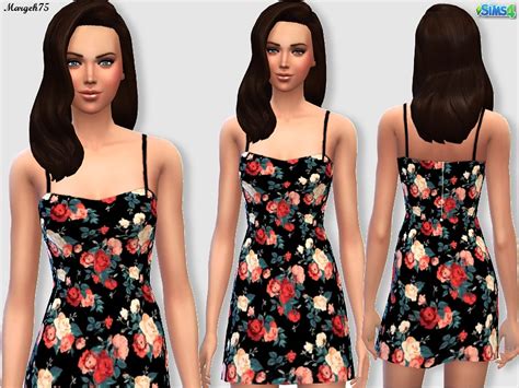 The Sims Resource Sims 4 Floral Dress