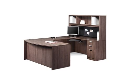 U Shaped Desk With Hutch Pl Laminate
