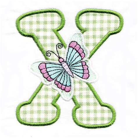 Applique Butterfly Alphabet 2 Sizes Products Swak Embroidery