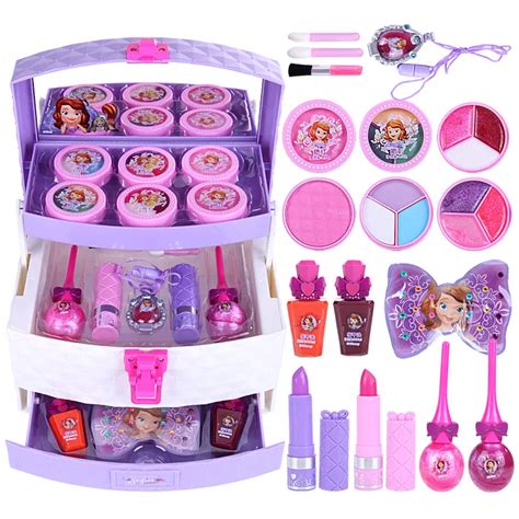 Disney Childrens Makeup Toys Cosmetics Princess Makeup Box Set Safe