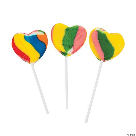 Rainbow Heart Shaped Lollipops Discontinued