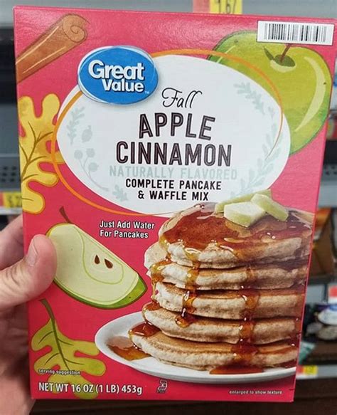 Great Value Fall Apple Cinnamon Complete Pancake And Waffle Mix Walmart