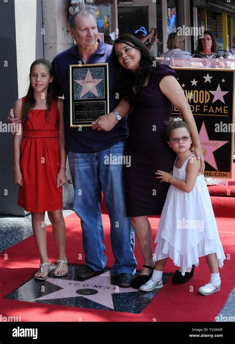 Actor Ed Oneill Poses With His Wife Catherine Rusoff And Their