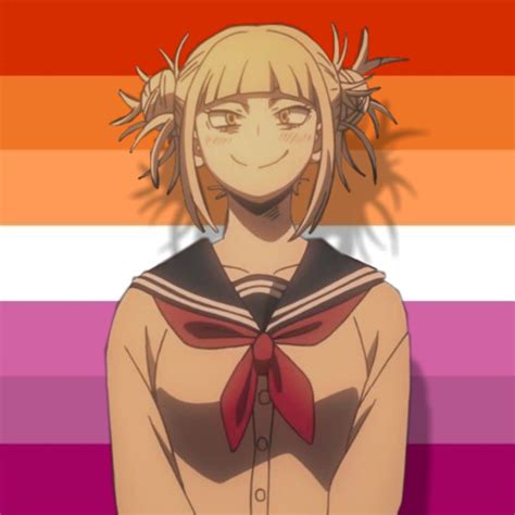 Himiko Toga Lesbian Pride Profile Pic Icon Pfp Edited By Denkithepikachu Lesbian Art Lesbian