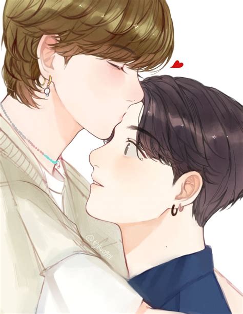 Fanarts Kookv Vkook In 2020 Vkook Fanart Taekook Fan Art Images And