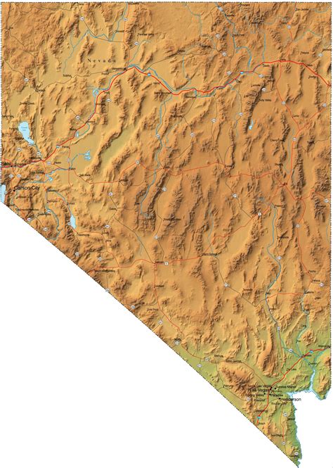 Laminated Map Large Detailed Administrative Map Of Nevada State With Images