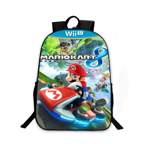 Hot Sales 3d Cartoon Mario Kart 8 School Bag For Kids Fashion Backpack