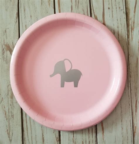 Elephant Baby Shower Plates Cups Napkins Elephant Baby Shower