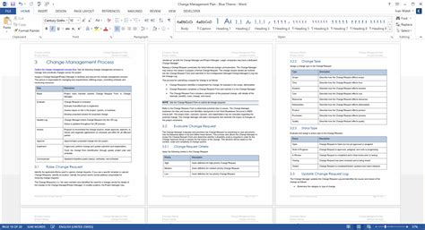 Change Management Plan Template Ms Wordexcel Spreadsheets