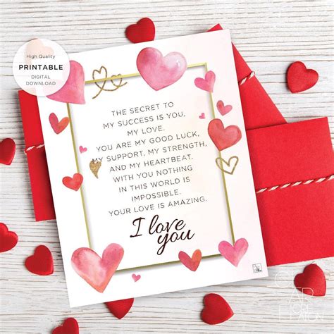 Printable Valentine S Day Letter Love Letter Valentines Etsy