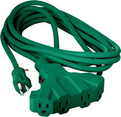 Maximm 15 Feet Outdoor Heavy Duty 4 Outlet Extension Cord Wire With