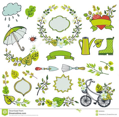 Ver más ideas sobre hojas, disenos de unas, hojas de otoño. Hojas De La Primavera, Ramas, Flores Decoraciones De La Planta Ilustración del Vector ...