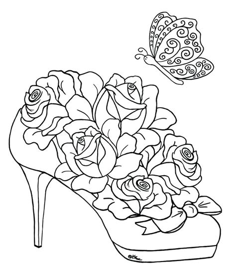 The printable collection features a skull accompanied by roses to give a spooky feel. Realistic Rose Coloring Pages at GetColorings.com | Free ...