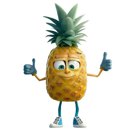 Pineapple Mascot Image Ai 3d Pineapple Mascot Pineapple Vector Mascot