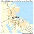 Aerial Photography Map of St Michaels, MD Maryland