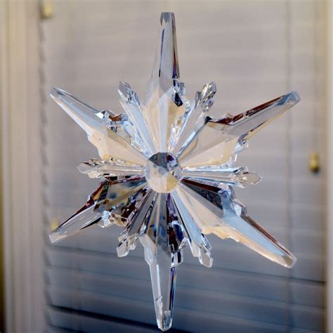 Stunning Clear Star Crystal Like Holiday Christmas Tree Topper 13