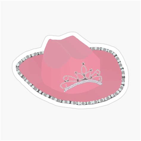 Pink Cowgirl Hat Sticker For Sale By Taylor Tran Coloring Stickers Preppy Stickers Girl