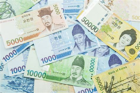 South korean won is sibdivided into 100 jeon (not used). What is the Currency of South Korea? - WorldAtlas.com