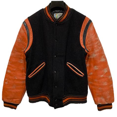 Vintage 80s Vintage Leather Sleeve Varsity Jacket Grailed