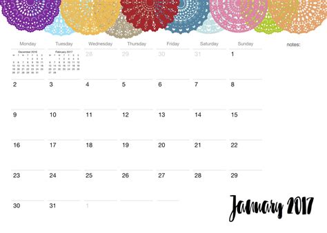 Get Your Life Organized 15 Great Free Printable Calendars For 2017