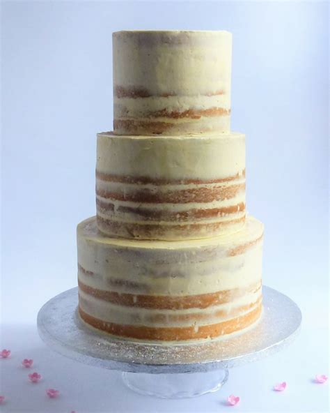 Tier Semi Naked Wedding Cake Karen S Cakes