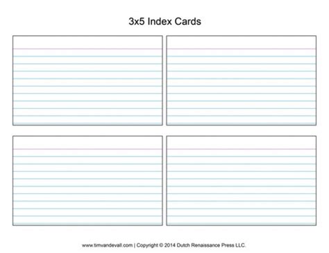 Free Printable Blank Index Cards Free Printable