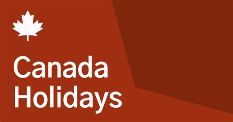 Canadian Statutory Holidays In 2021