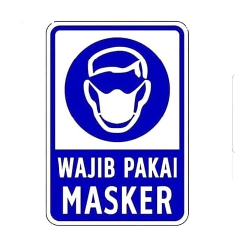 Terima pesanan dengan aman atau uang anda akan kami kembalikan. Jual Sticker Sign New Normal Wajib Pakai Masker Protokol ...