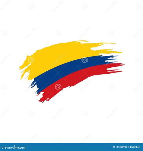 Bandera De Colombia Ejemplo Del Vector Ilustración Del Vector