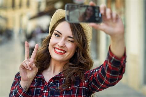 Woman Taking A Selfie Photo Free Download