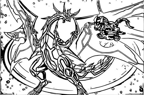 Bakugan Dragonoid Drago Pyrus Coloringme Xcolorings Sketch Coloring