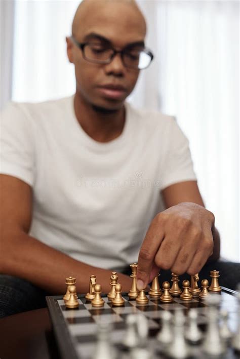 Man Playing Chess Stock Photo Image Of Sport Entertainment 196821926