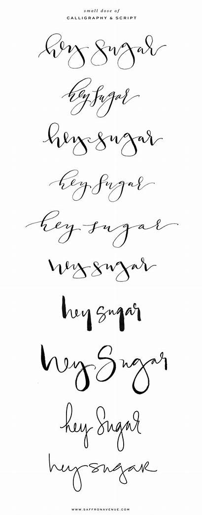 Calligraphy Lettering Styles Hand Letter Handwriting Fonts