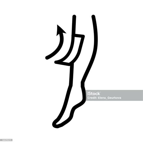 shaved lady legs outline icon stock illustration download image now adult arrow symbol