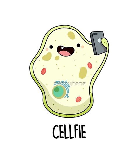 Cell Fie Biology Pun Sticker By Punnybone Funny Doodles Cute Puns
