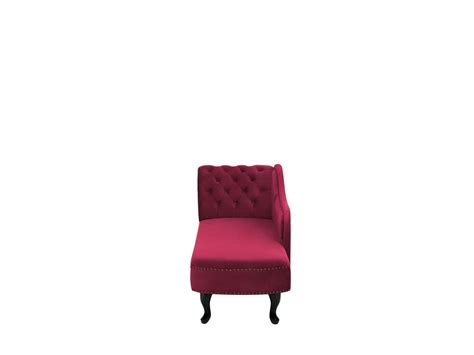 Left Hand Chaise Lounge Velvet Burgundy Nimes Uk