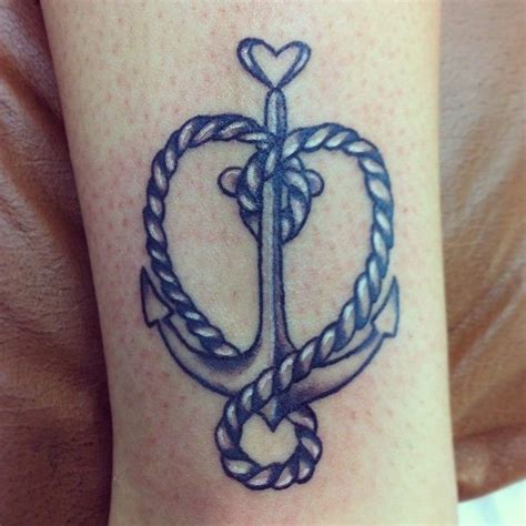 With Rope Heart Tattoo Awesome Rope Heart N Anchor Tattoo Design Girl