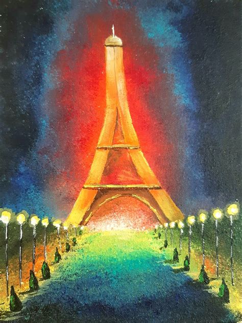 Eiffel Tower Painting Acrylic Painting For Beginners Easy Painting