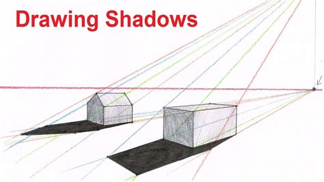 How To Draw Perspective Shadow Drawing Shadows In Perspective Youtube
