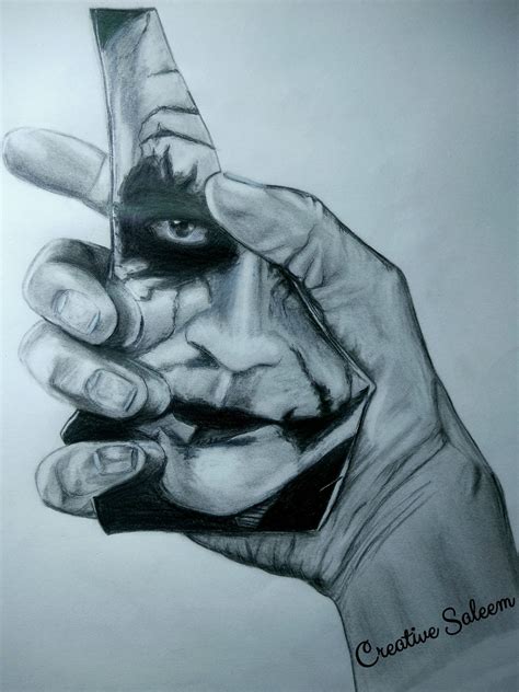 The Joker Sketch Heath Ledger Sketch Artofit