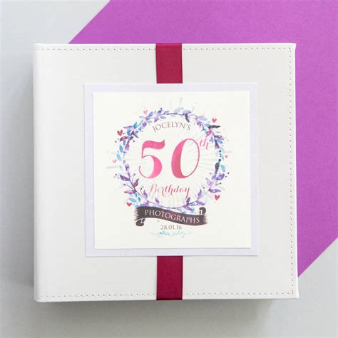 Personalised 50th Birthday Photo Album By Natalie Ryan Design