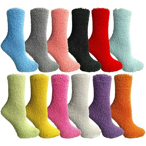 Wholesale Socks Deals 12 Pairs Wsd Kids Fuzzy Cozy Crew Socks Solid