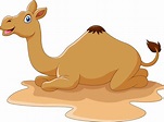camello divertido de dibujos animados sentado en el desierto 12805533 ...
